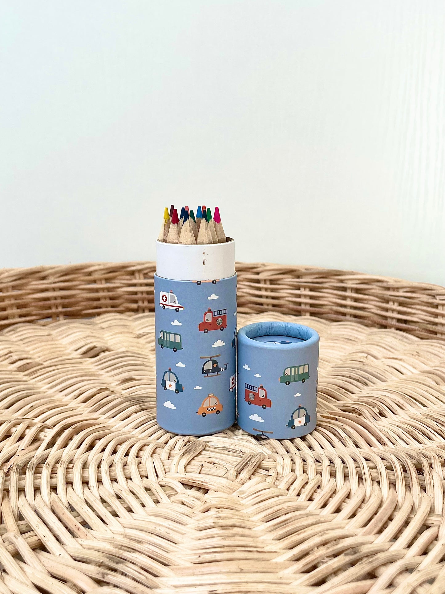 Tube de 12 crayons City Cars