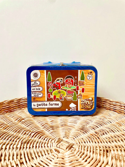 Valisette Ferme – 20 Pièces en Bois