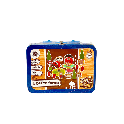 Valisette Ferme – 20 Pièces en Bois